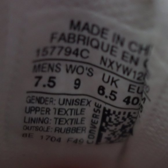 Converse Pink Unisex Low Top Shoes Mens 7.5 Womens 9 - Picture 12 of 12